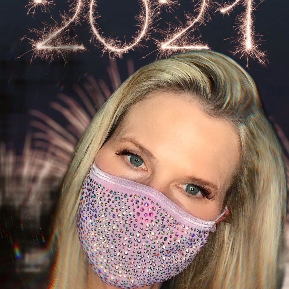 Super Bling & Sparkle Rhinestone Face Mask!